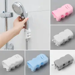 Suction Cup Type Movable Shower Head Holder Punch-free Shower Wall Rack Reusable Adjustable Silicone Bathroom Accessories