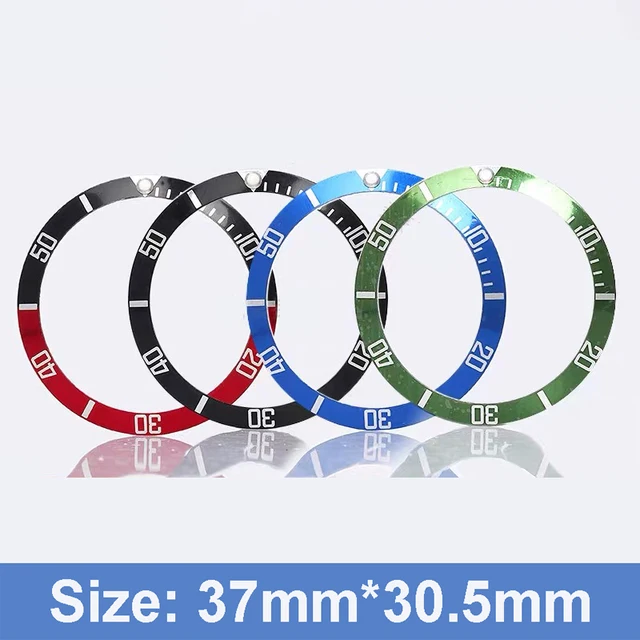 37*30.5mm tarcza zegarka aluminiowa pętla Bezel wkładka pierścień męski zegarek część zamienna akcesoria tarcza zegarka narzędzie do naprawy ramki zegarka