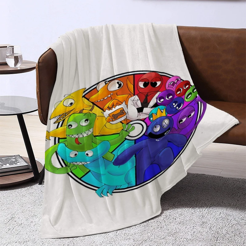 R-Rainbow F-Friend Game Children's Blanket Sofa Winter Furry Fluffy Soft Blankets for Bed Throw & Throws Baby Fleece Beds Custom