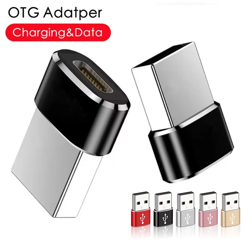 1-5 Pcs USB To Type C Adapter For Mobile Phone Computer Tablet Portable USB Male To Type C Female Connector Mobile Transfer Plug