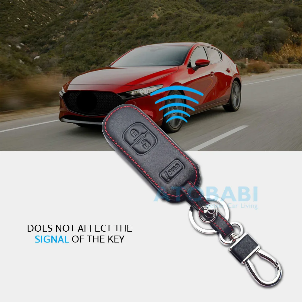 Leather Car Key Cover Smart Remote Fobs Cases Auto Accessories For Mazda 3 6 CX9 CX3 CX5 CX7 Speed CX-3 CX-5 CX-7 CX-9 2018 2019