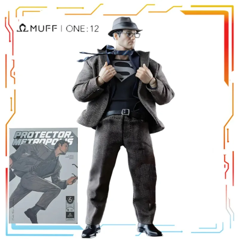 

Muff Toys Original 1/12 Finished Product Movable Series Superman Anime Action Figure Model Toys Collectible Model Gifts for Boys