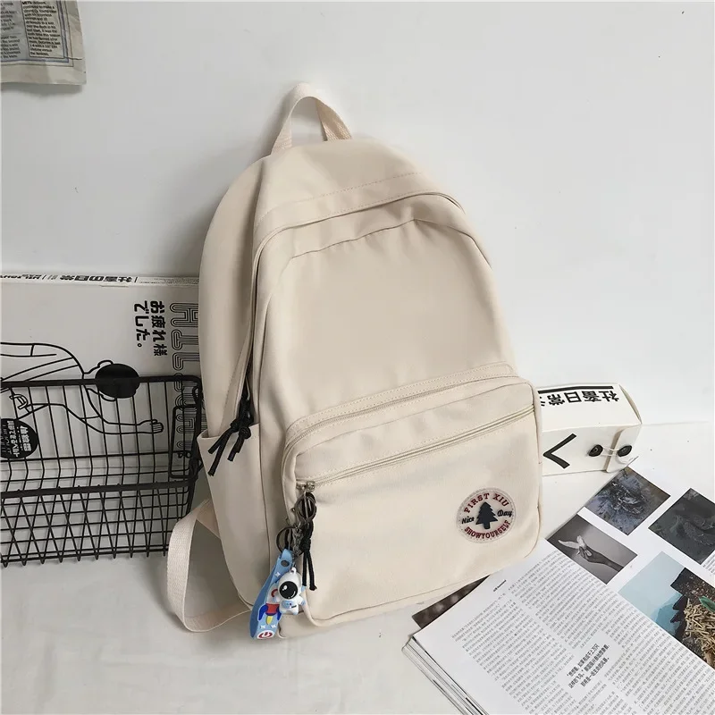 Mochila escolar Harajuku con cremallera para estudiantes, resistente al agua, 20-35L