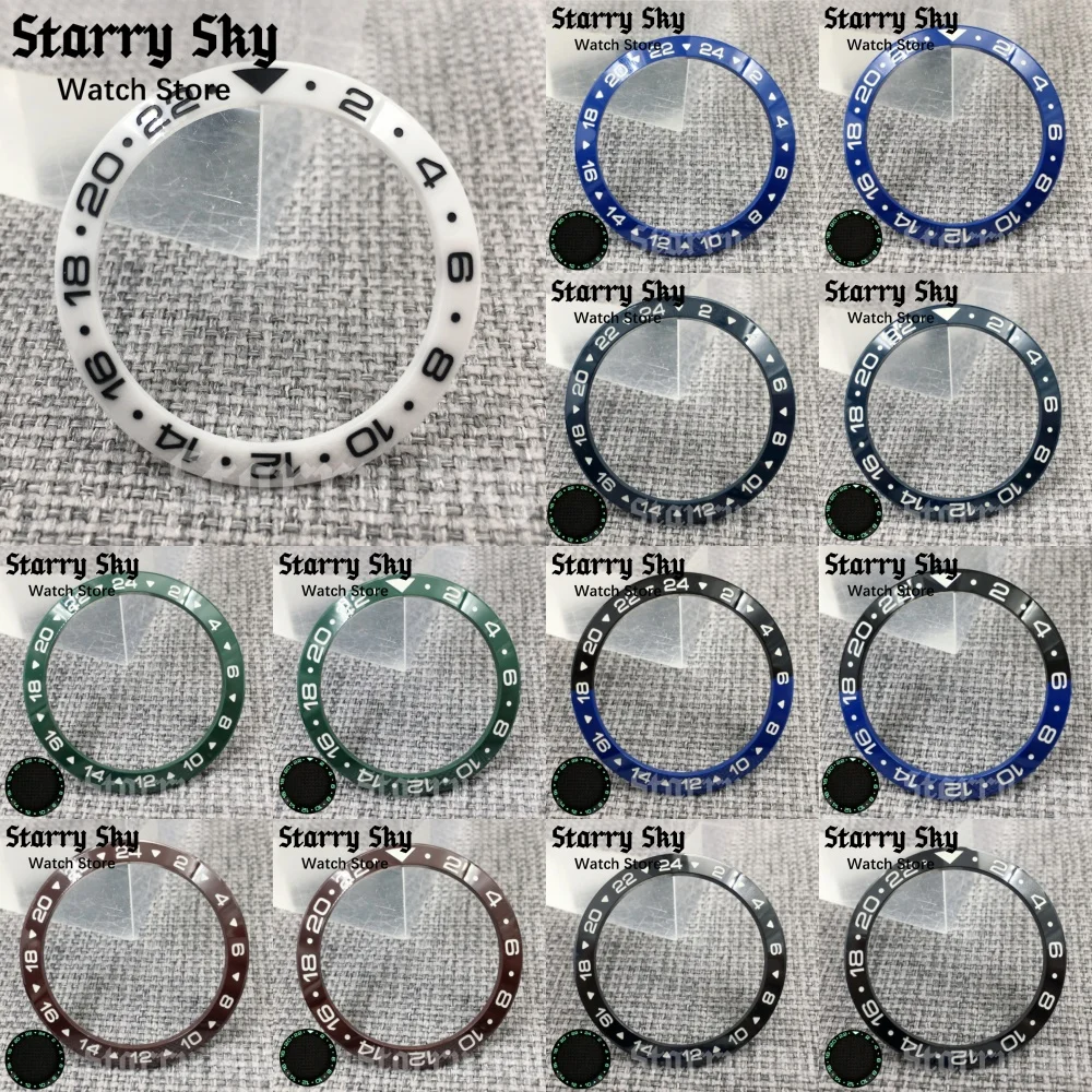 

Новый керамический безель для часов Starry Sky, 39 мм, черный/синий/зеленый/белый/коричневый, с зеленым люминесцентным покрытием, подходит для корпуса часов 40 мм, аксессуар для часов