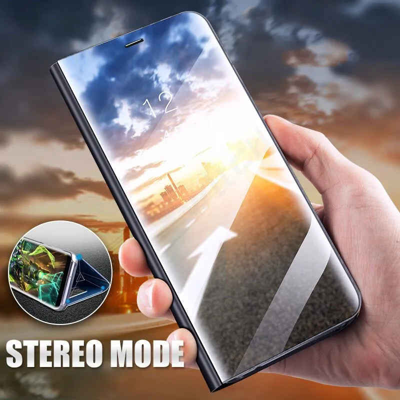 

Skinlee For Realme Narzo 50i 50A Prime Case Mirror View Smart Flip Case Case Realme C35 9i 8 9 Pro Plus 5G Mirror View Cover