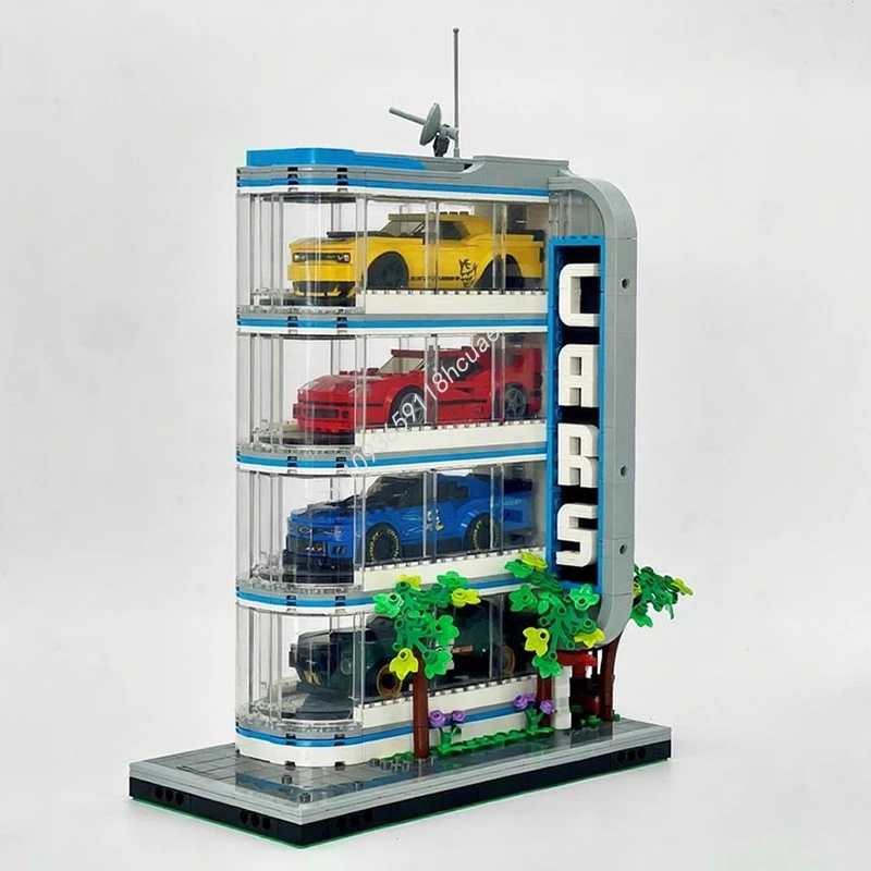 

1091pcs MOC Car Shop no car Modular Buildings Blocks Christmas Birthday DIY Assemble Holiday Time-Killing Challenge Set Gift