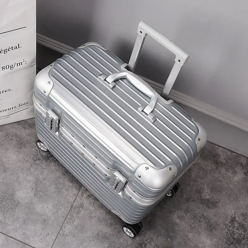 Frosted Trolley Case Aluminum Spinner 18 20