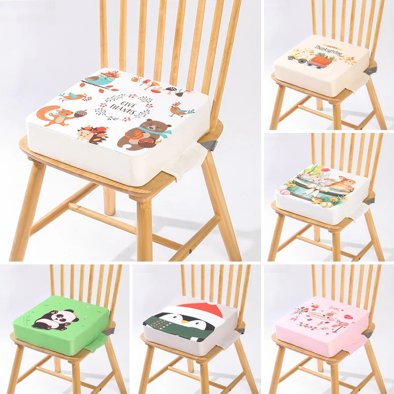 

Adjustable Cushion Children Seating Washer Cartoon Booster Seat Baby Dining Heighten Cushion Pram Chair Removable Safety Cushion