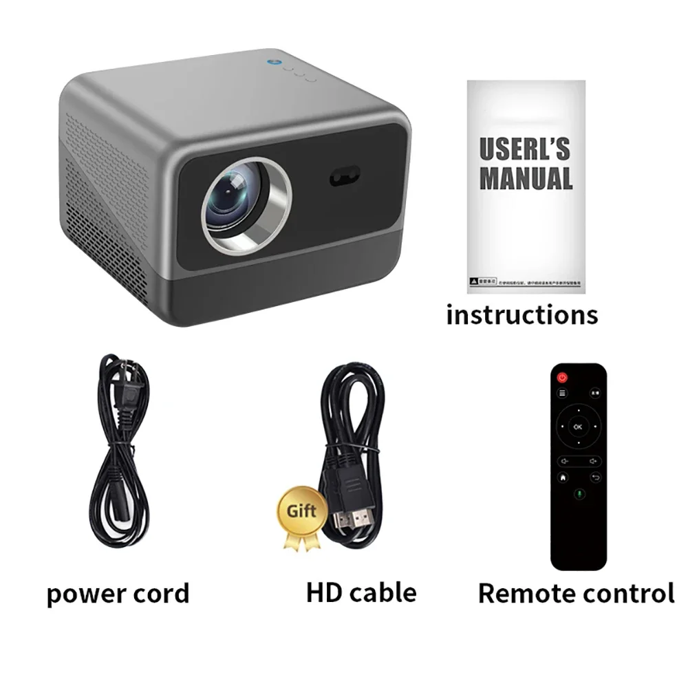 2025 1080p HD Resolution Android 10 Home 500 ANSI Lumens 4K Video Player Cinema Beamer Yoga Early Learning