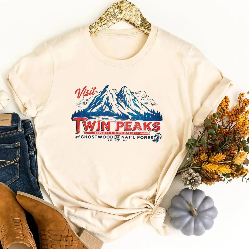 Twin Peaks shirt women party manga japan cute shirt aesthetic emo alternative  funny baddie