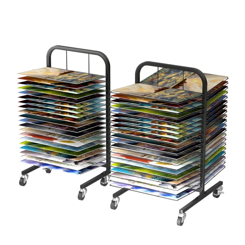 Paper storage art studio rack 8KA4A3  r placement silk screen multi-layer painting