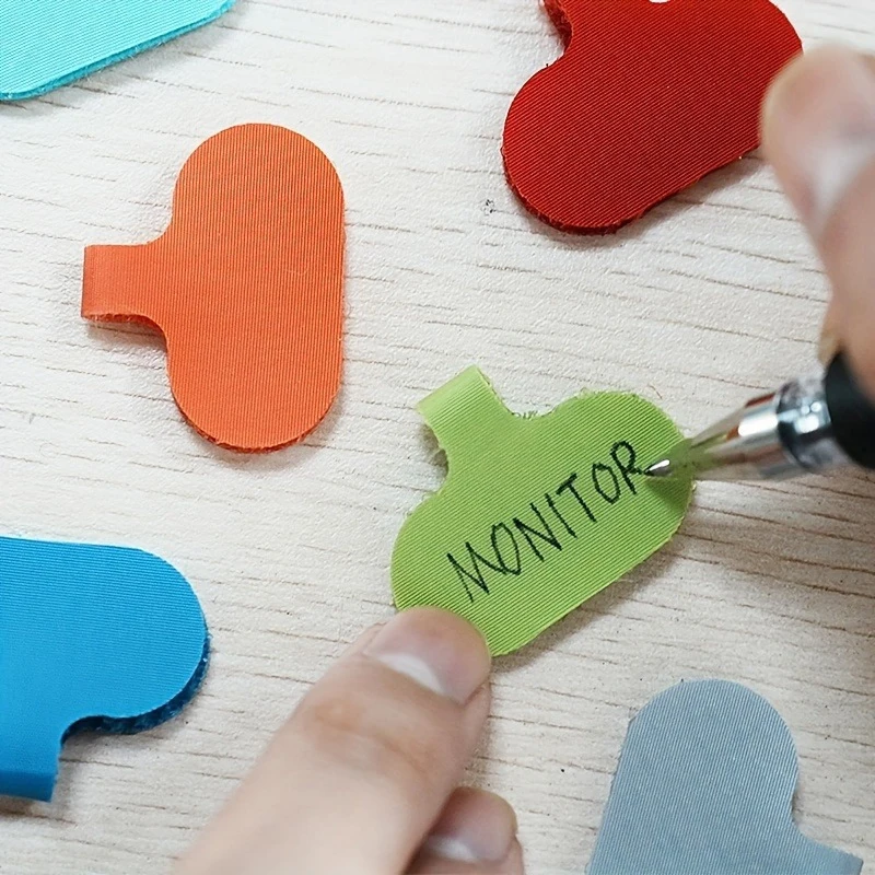 

20pcs Cable Ties Reusable With Write-on Label Wire Labels Cable And Wire Tags Easy Identification Colorrandom Cable Labels