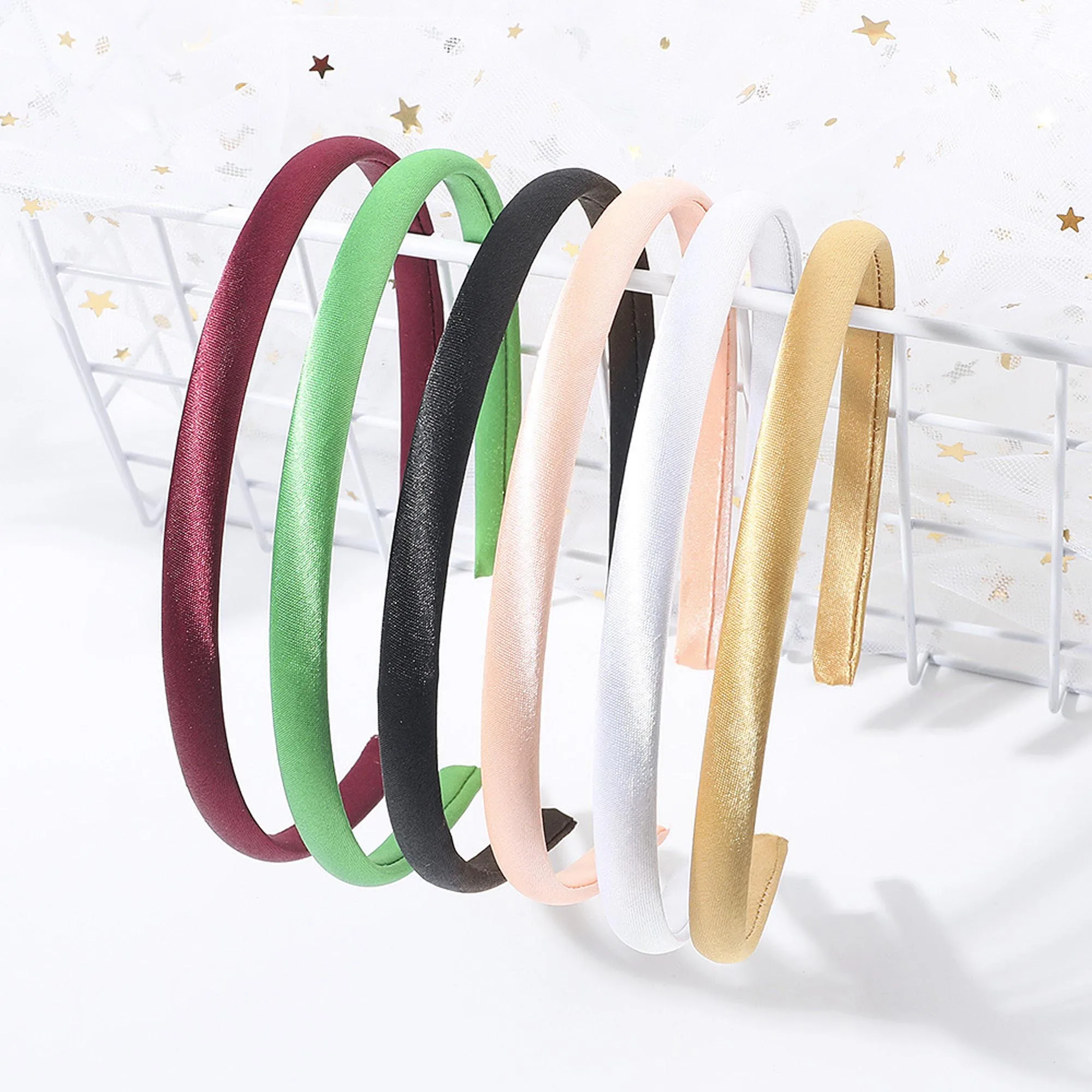 10 Stück/30 Stück mit Stoff überzogenes Haarband, 1 cm, Bonbonfarben, Harz-Stirnband, Mädchen-Haarband für DIY-Kopfbedeckungen, Boutique-Geschenke – Detail 3