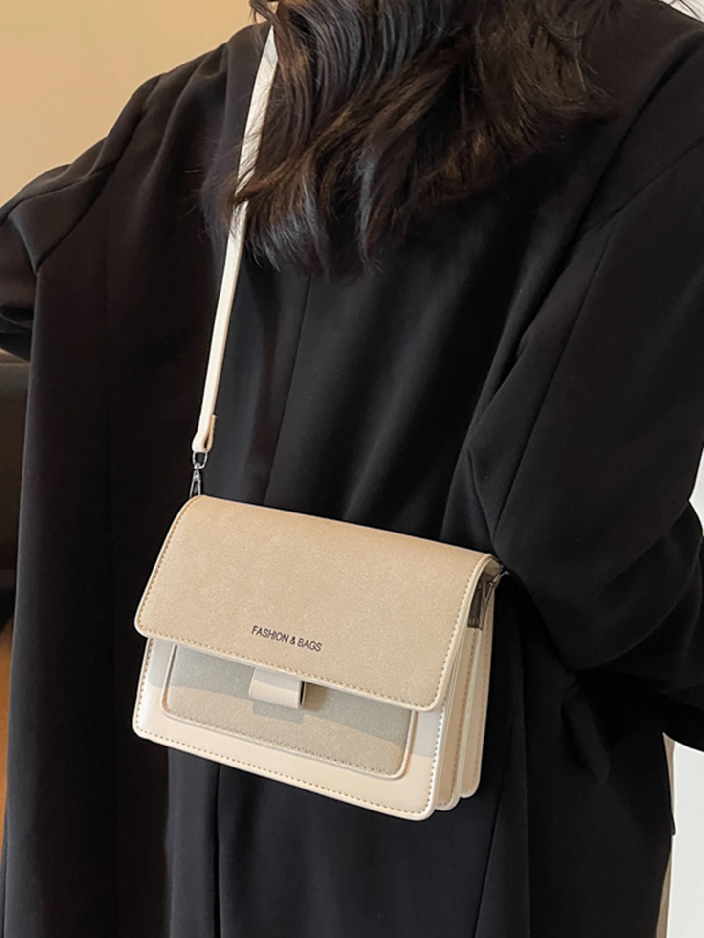 Flap Frosted Vintage Damestas Herfst Nieuwe Koreaanse Stijl Rechthoek PU Crossbody Tassen Magnetische Knop Pendelen Een Schoudertas