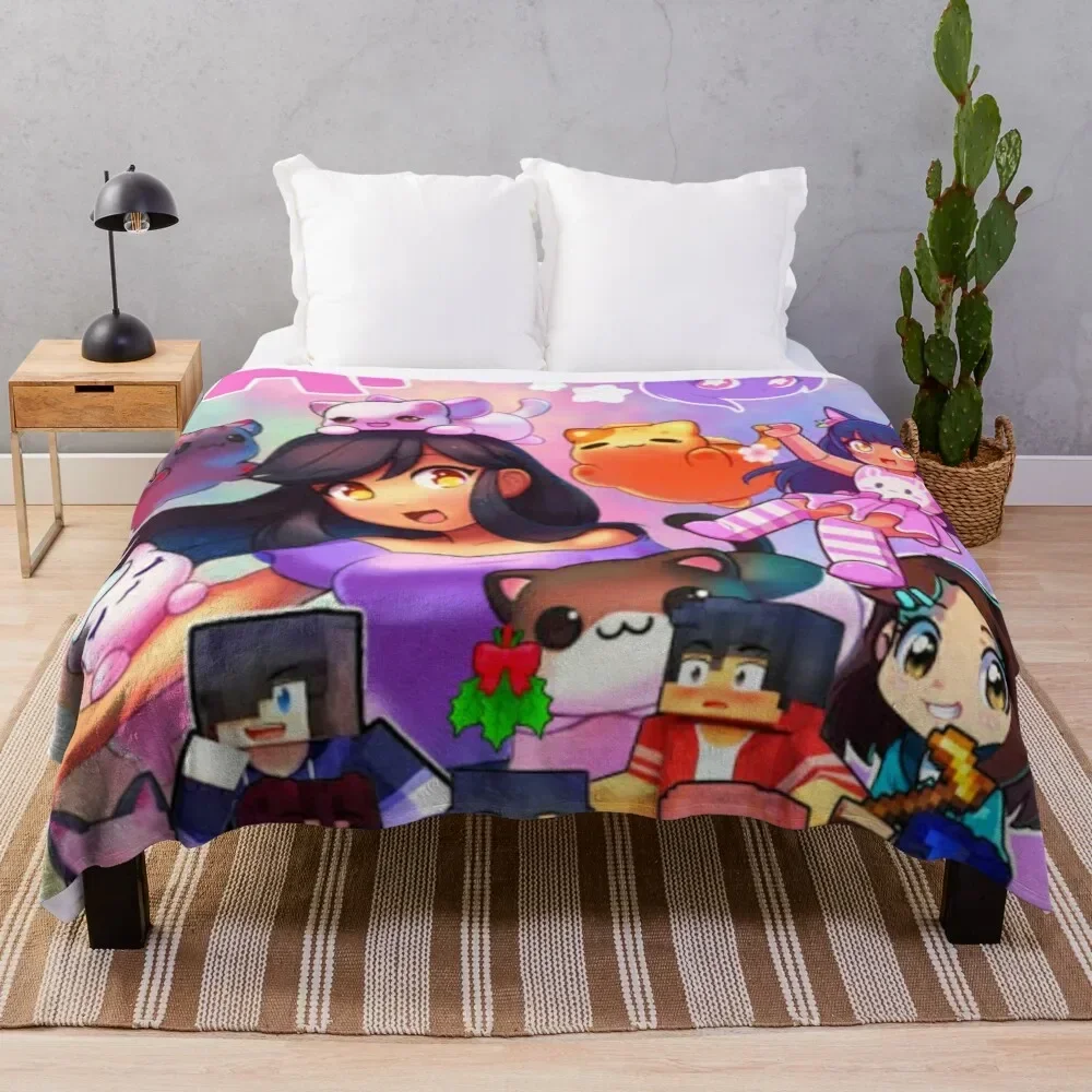 

Aphmau - Cute Art Throw Blanket Travel for winter Blankets