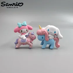 Kawaii Sanrio Anime 5Cm Figure Melody Cinnamoroll Doll Cake Decorative Decoration DIY Phone Case Patch Model Christmas Toy Gift