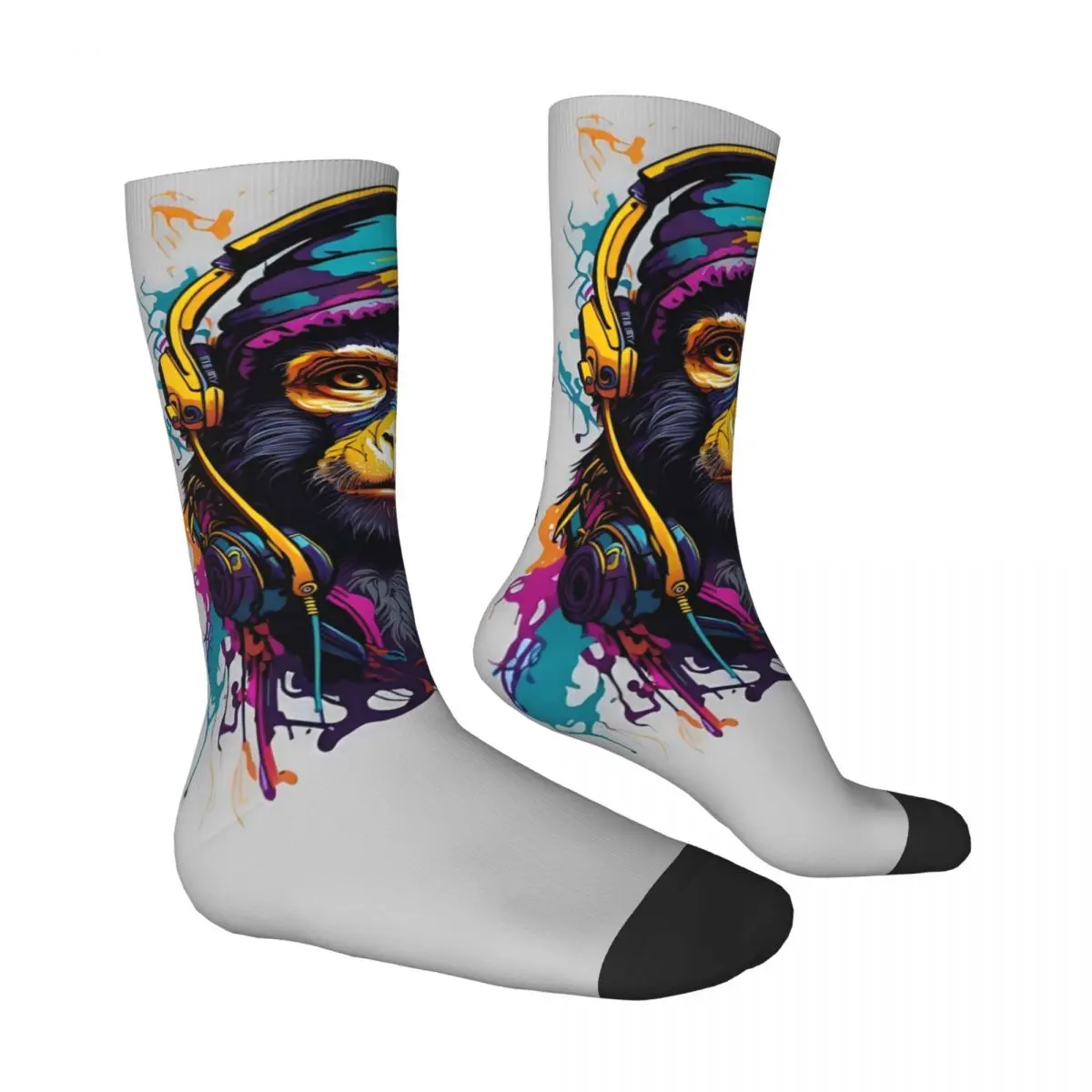 الهيب هوب القرد جوارب الرسم الرجعية الجوارب الشتاء المضادة للانزلاق الجوارب للجنسين الرجال في الهواء الطلق جوارب ناعمة