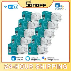 Sonoff Dual R3 Dual Relay Met Power Metering Smart DIY Mini Schakelaar Voor Rolluik Elektrische Motor Gordijn Via eWelink Alexa