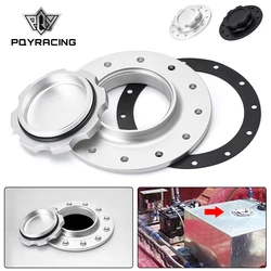 PQY - Billet Aluminum Fuel Cell / Surge Tank Cap with 12 bolting holes with 3'' I.D.Opening For RI fuel cells PQY-SLFCC-01SL