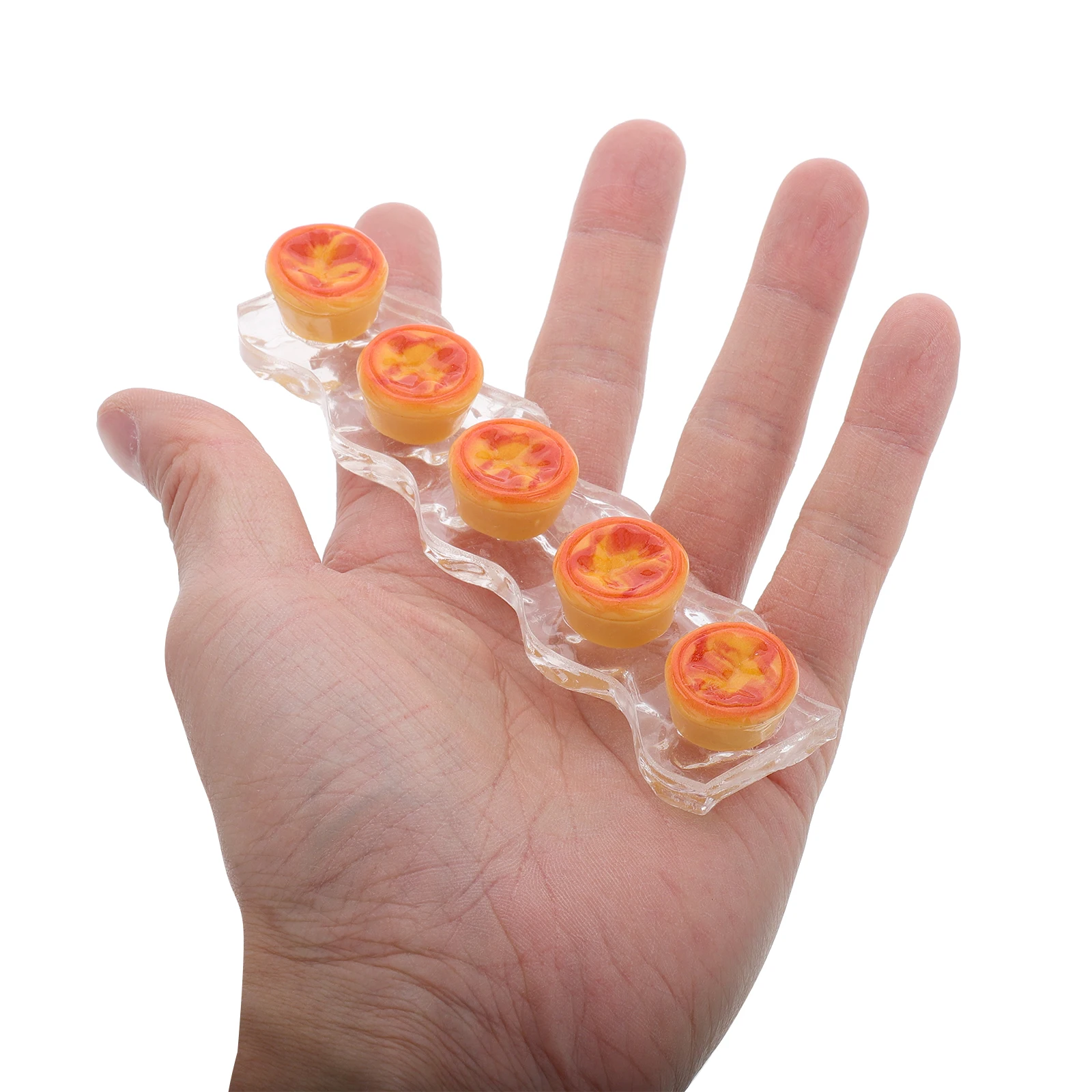 

Egg Tart Manicure Pen Holder Desk Pencil Organizer Cute Nail Brushes Pens Stand Storage Durable Acrylic Multifunctional Portable