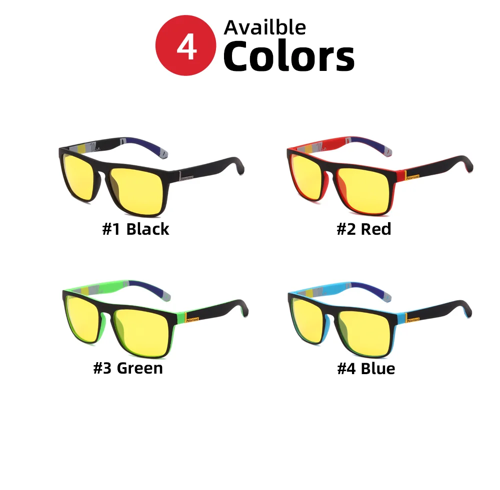 VIVIBEE Nachtsichtbrille Gelb Polarisiert UV400 Männer Platz Schutzbrillen Sport Frauen Blendschutz Auto Okulare – Detail 7