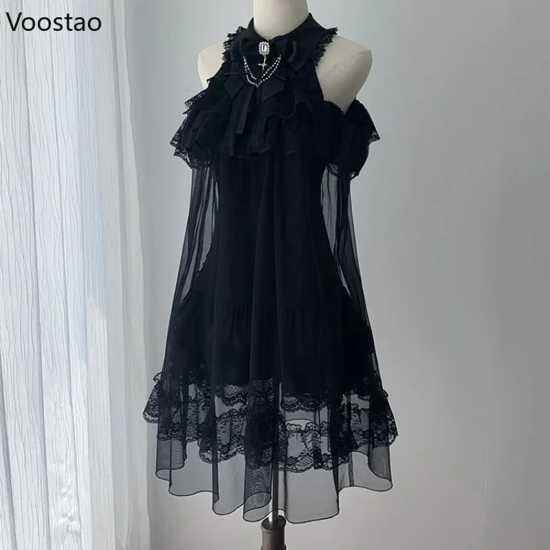 floral women's dress PRETTYGARDEN Summer Midi Cap Sleeve V Neck Ruffle On your way to Showgirl Color:BLACK PINK Havana Nights • Altaïa
