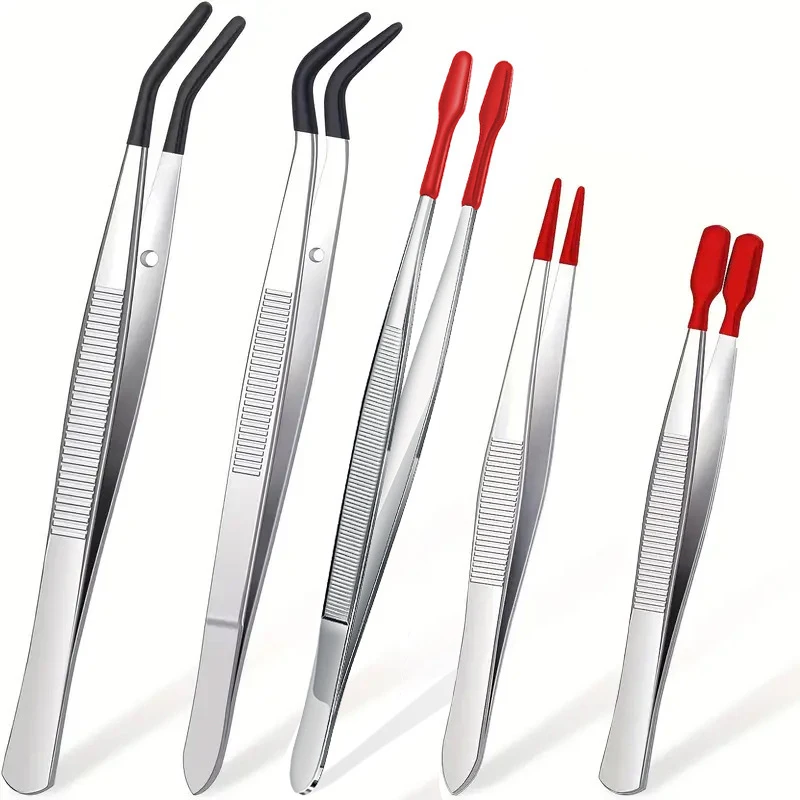 Factory Direct Premium Stainless Steel Dip Plastic Tweezers, False Lash Extension, Coin & Stamp Picking Tool