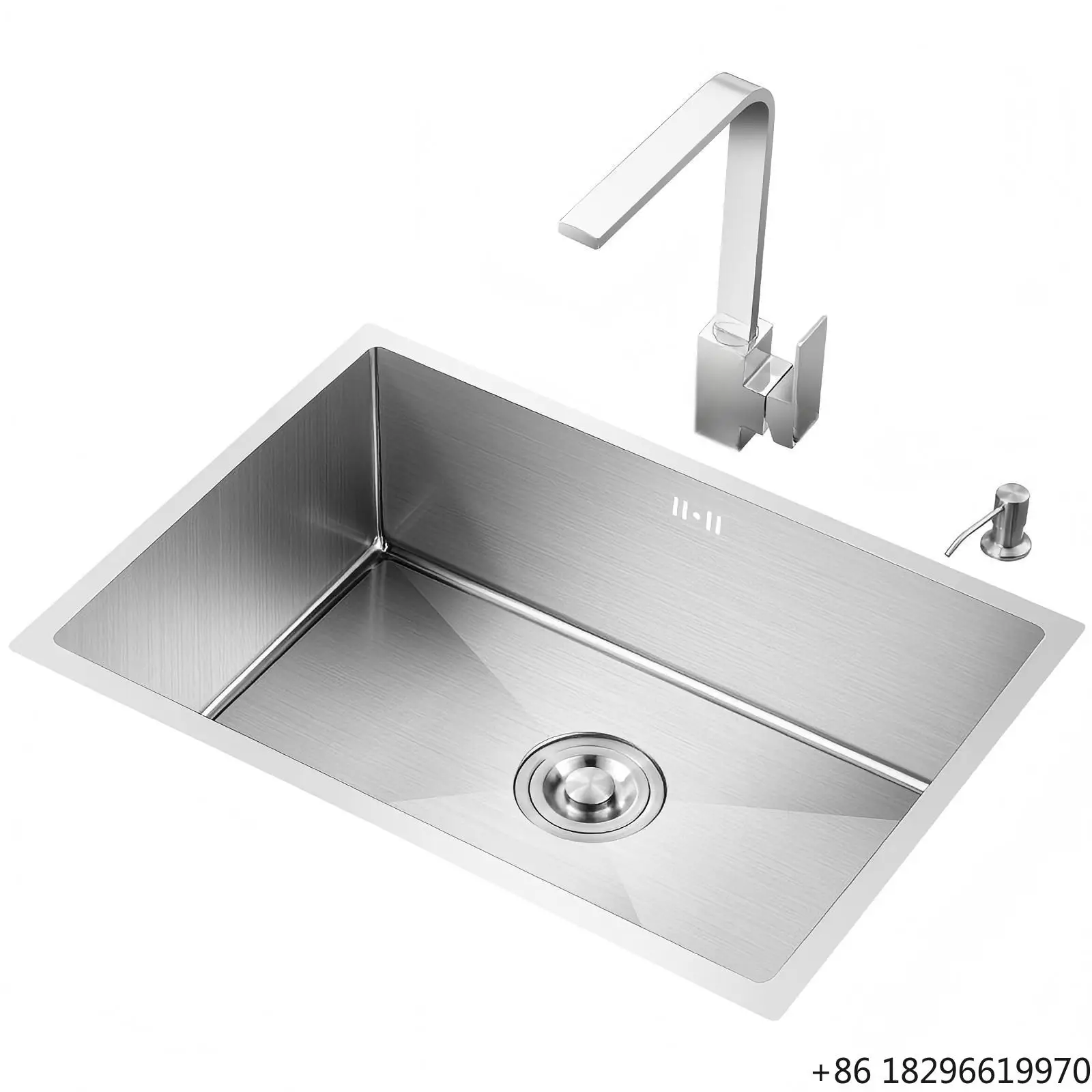 Handmade Stainless Steel Single Bowl Kitchen Sink For Home Restaurant Commercial Use Easy Clean