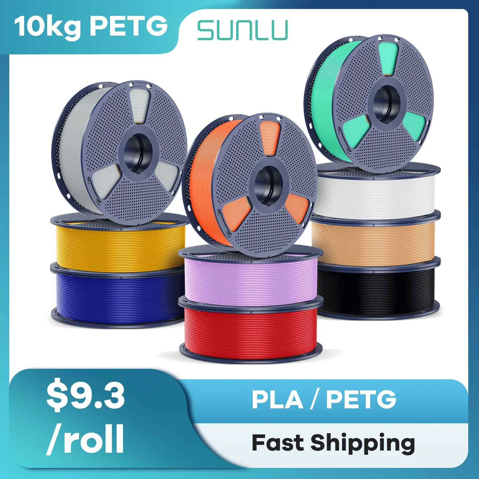 

SUNLU PETG filament mix color For Bambu A1/A1 mini Creality Ender series 3D Printer dry filament Smooth Printer PETG matte