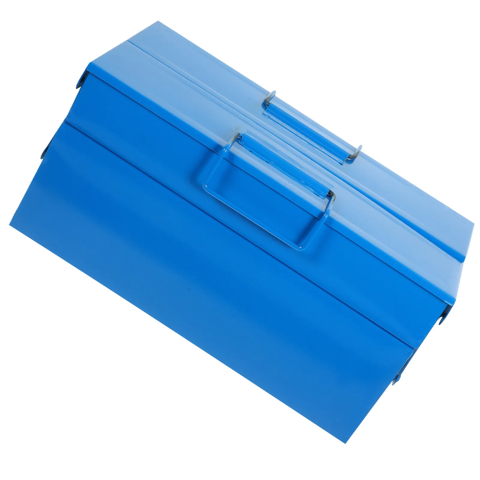 1Pcs Tools Suitcase Folding Double-Layer Iron Storage Box Large Capacity Handheld Household Tools Organizer Lockable Safe