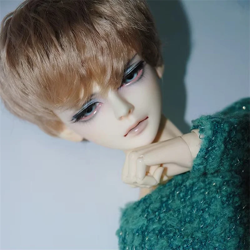 Búp Bê BJD Tóc Giả Thích Hợp Cho 1/3 1/4 1/6 Blythes 1/6 9-10in Thời Trang Mới Đa Năng Micro Cong Nam Tóc Cao Cấp nhiệt Độ Lụa Tóc Giả