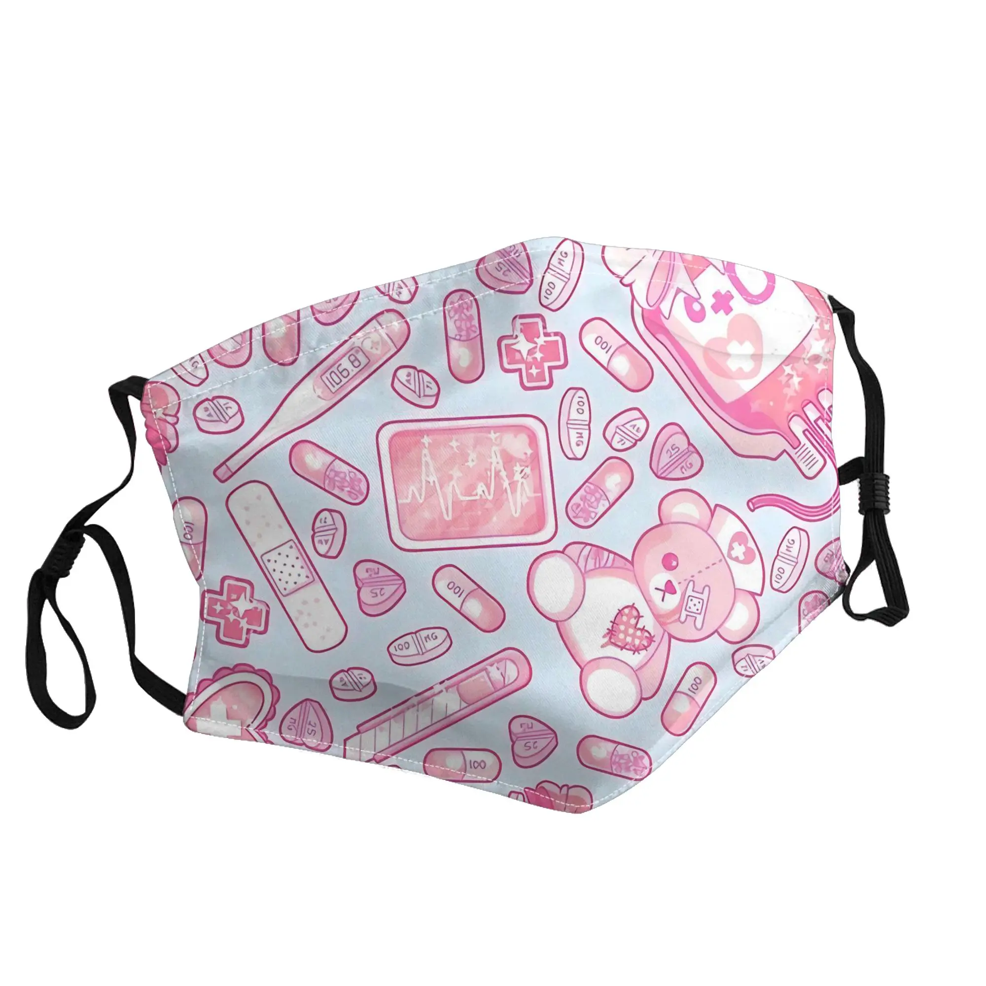 

Медицинская маска для медсестер и врачей, унисекс, для улицы, модная, с принтом