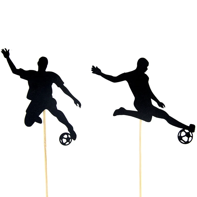 6 Pcs Cake Football Scene Accessories Football Cake Toppers Boys Theme Cake Decoration for Children\'s Birthday Party DIY Baking