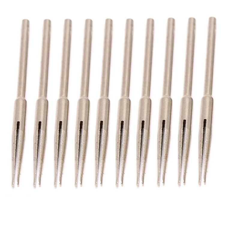 10/12 Pcs 2.35/3mm Shank Sandpaper Clamp Split Mandrel Convenient Split Mandrel Tapered Sandpaper Holder for Rotary Tool