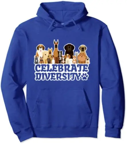 Polarshe Celebrate Diversity Cute Dog Funny Dog Lover Shirt Unisex Hooded Sweatshirt