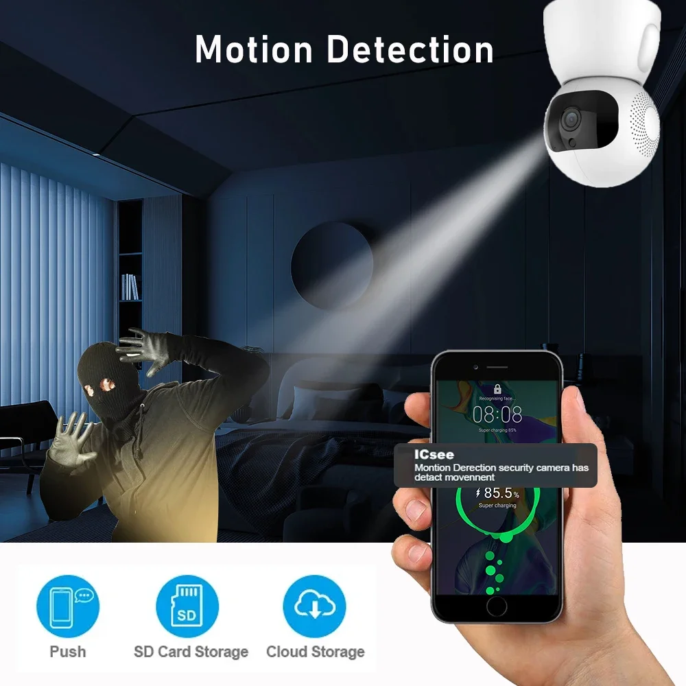 2K 4MP IP Camera, Smart Home, Binnen 2MP WiFi Draadloze Surveillance, Audio Camera, CCTV, Automatisch Volgen, Beveiliging Baby Monitor, Alexa