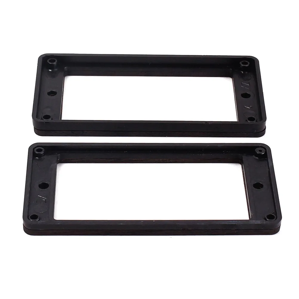2Pcs Rosewood Plastic Pickup Ring Humbucker Frame Slanted Double Coil Mounting Ring Guitar Parts Replacement Humbucker Frame