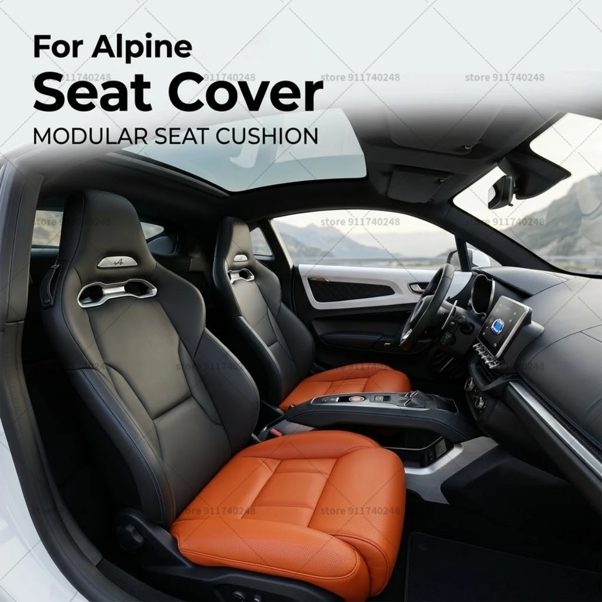 

Подушка-удлинитель для ног Alpine Seat, подушка для поддержки бедер, из пены с эффектом памяти, кожаная, аксессуар для интерьера автомобиля