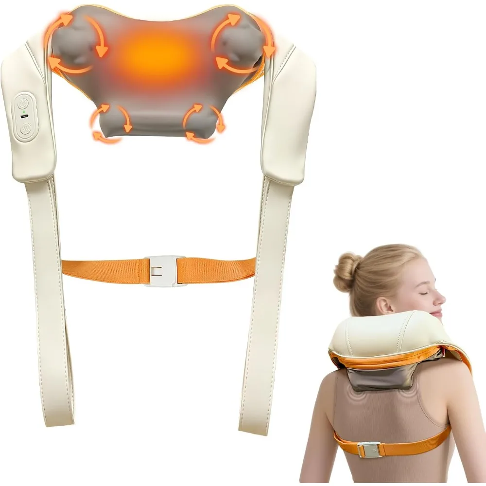 

2025 Shiatsu Neck Massager with Heat and 3 Modes for Deep Tissue Relief and Pain Reduction