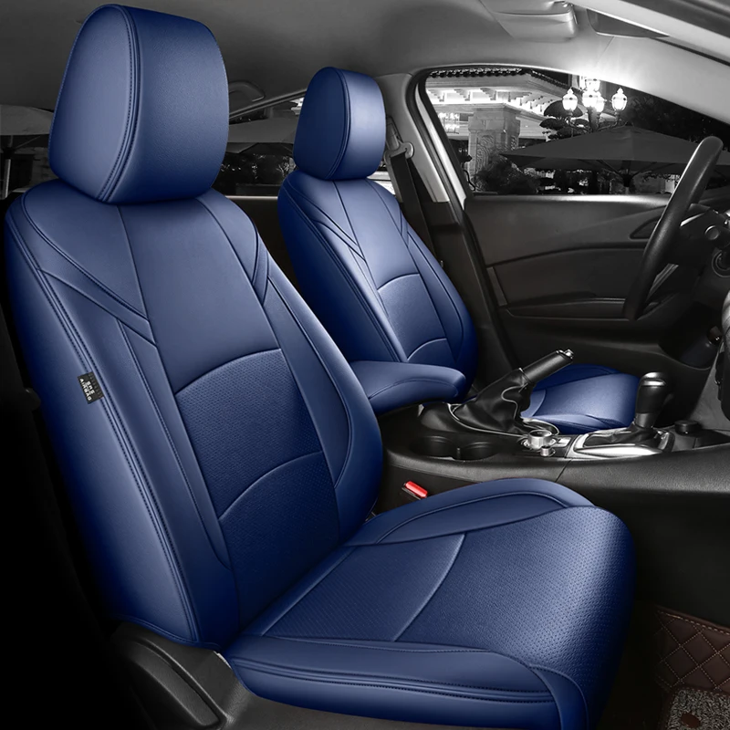 Custom Fit Car Seat Covers For Mazda 3 Axela 2020-2024 Premium Artificial Leather Seat Cushion Protective Automotive Parts Sets