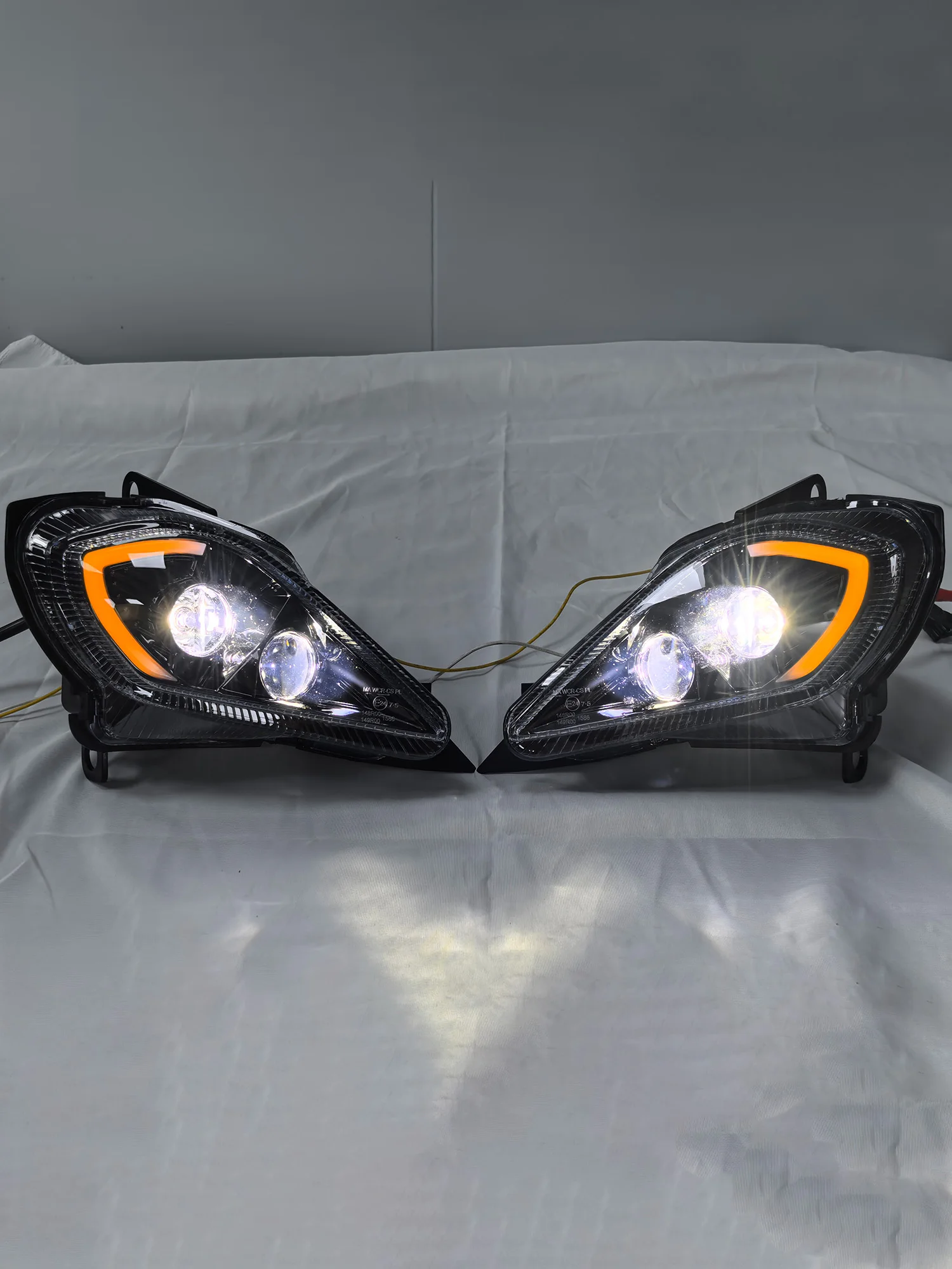 Reflektor LED do ATV Yamaha YFZ350 450 YFM700 Raptor Wolverine 250 350 450 700 2004-2024, lampa motocyklowa z funkcją DRL, zespół oświetleniowy E24 — 2