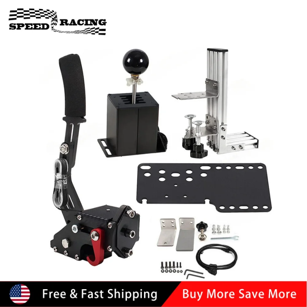 الكمبيوتر USB محاكي شيفتر فرملة اليد مع 7 + R H شيفتر كليب ل لوجيتك G29 G27 لعبة سباق GT THRUSTMASTER T300 T500