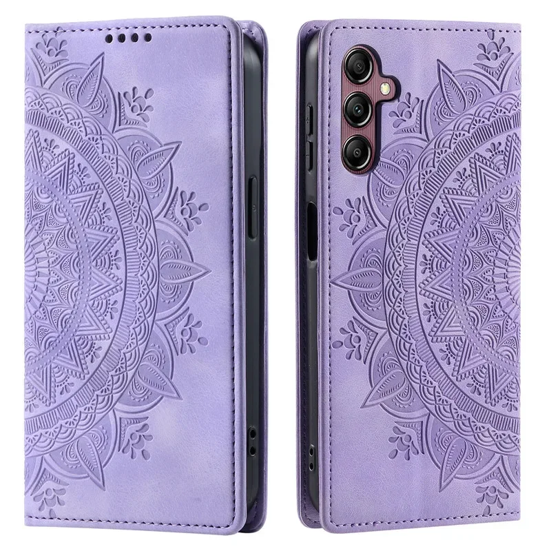 Wallet Luxury Phone Case For Samsung Galaxy S25 Ultra S24 FE S23 Plus S22 S21+ S25Plus 5G Coque Leather Flip Cover Totems Bags