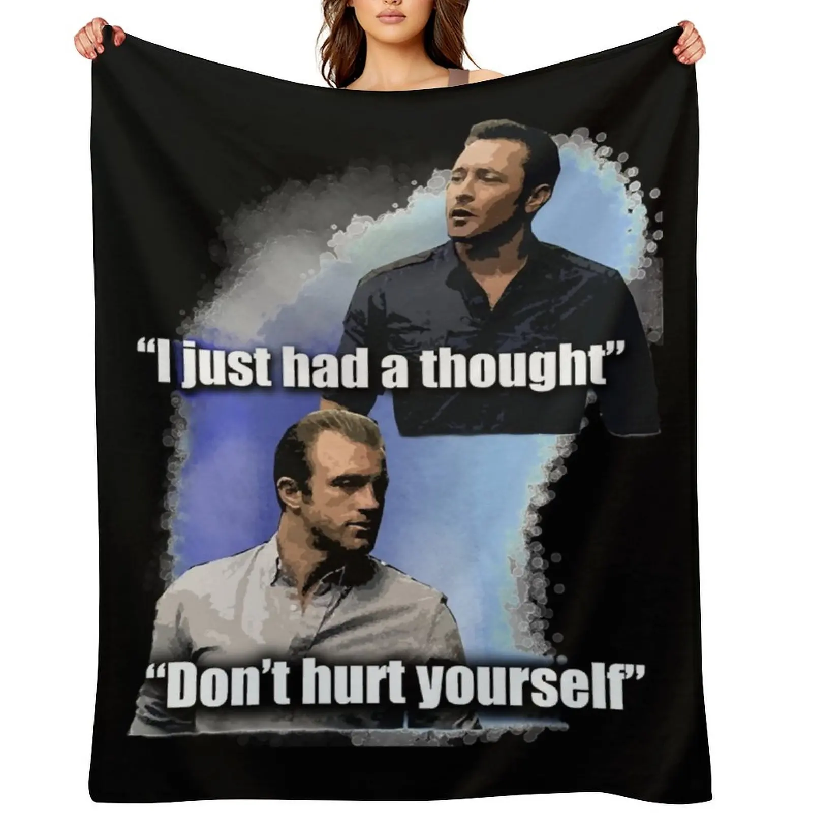 

Funny Man Hawaii Five-0 Quote Graphic For Fans Throw Blanket Flannel Flannel Fabric for babies Plaid on the sofa Blankets