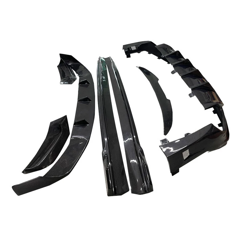 AC Style Carbon Fiber Fibre Front Rear Lip Diffuser Splitter Side Skirt Spoiler Bodykit For  X6 G06 Body Kit 2020-2023