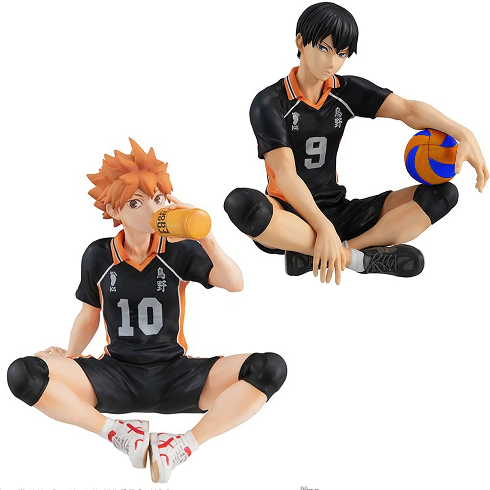 

Anime Shoyo Hinata Figure Tobio Kageyama Action Figure Sitting PVC model car desktop ornaments Collection child toy Gifts 10cm