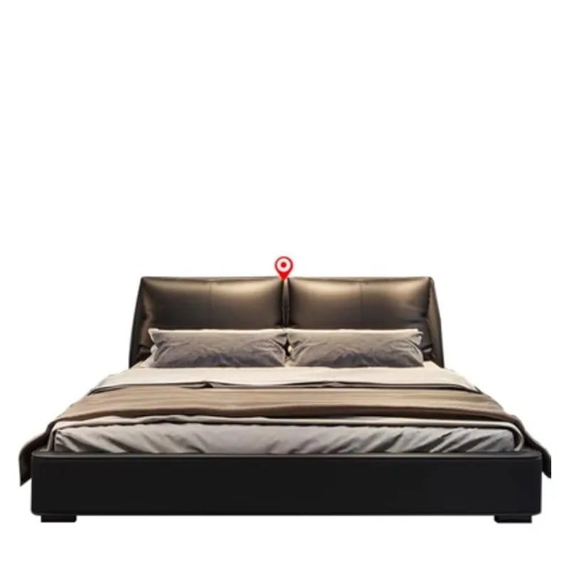 

Light luxury cloud bed simple master bedroom 1.8 meters double bed minimalist soft bag backrest storage wedding bed