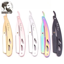 Manual Shaving Razor Men Folding Beard Cutter Colorful Barber Replaceable Blades Shavette Trimming Tools Classic Guy Gifts