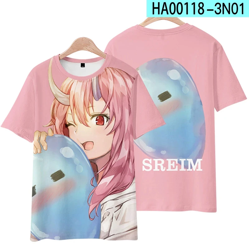 That Time I Got Reincarnated As A Slime Rimuru Tempest 3D Print O-Neck T Shirts Women Men Summer Short Sleeve Funny Tshirt