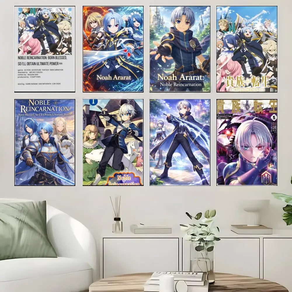 Fantasy Isekai Anime N-Noble Reincarnation Poster  Self-adhesive Art Waterproof Paper Sticker Coffee House Bar Room Wall Decor